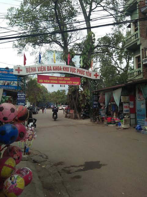 Bệnh viện đa khoa khu vực Phúc Yên nơi bà Hạt nhập viện.
