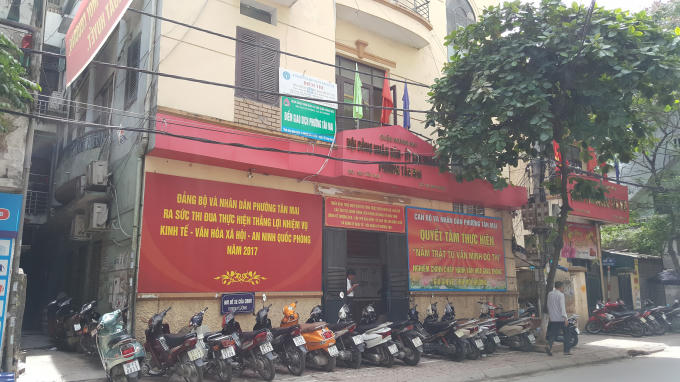 Trụ sở UBND phường Tân Mai, quận Hoàng Mai, Hà Nội.