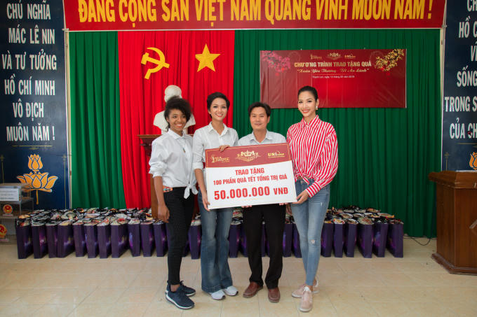 Cận Tết, Hoa hậu Ho&agrave;n vũ H'hen Ni&ecirc; mang y&ecirc;u thương đến Long An