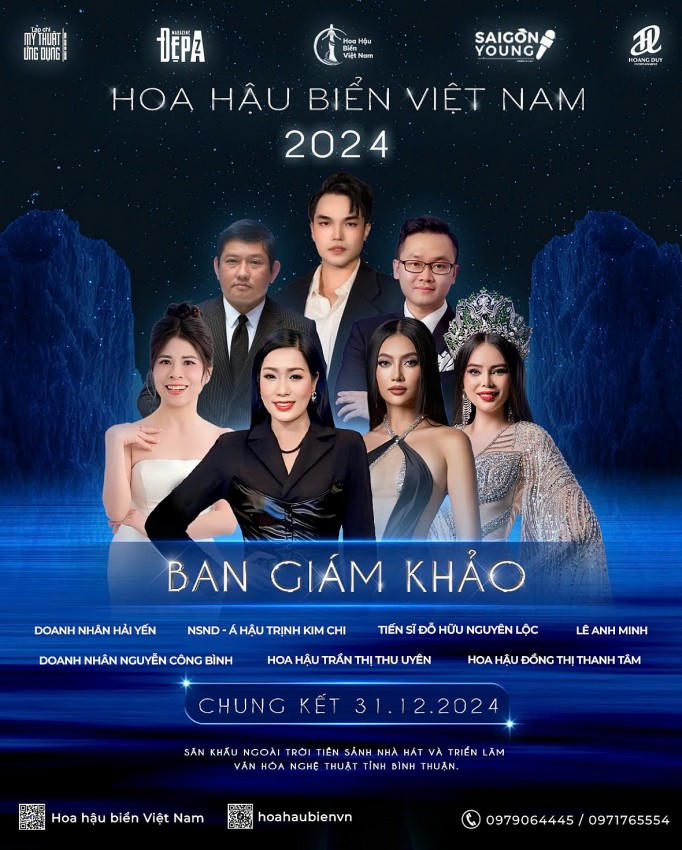 Dàn ban giám khảo cuộc thi Hoa hậu Biển Việt Nam 2024.