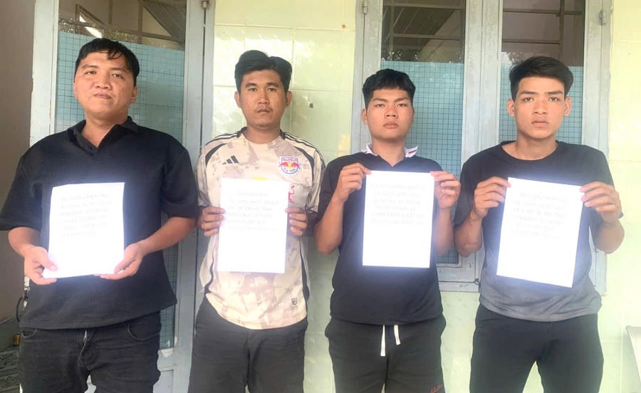 Các đối tượng bị bắt giữ. (Ảnh: CAĐN)