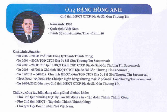 Chủ tịch SCR ông Đặng Hồng Anh.