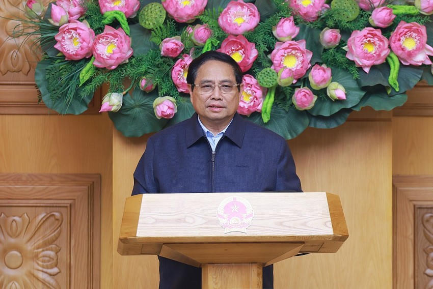 Thủ tướng Phạm Minh Chính: Dứt khoát bỏ tư duy 'không biết mà vẫn quản, không quản được thì cấm' - Ảnh: VGP