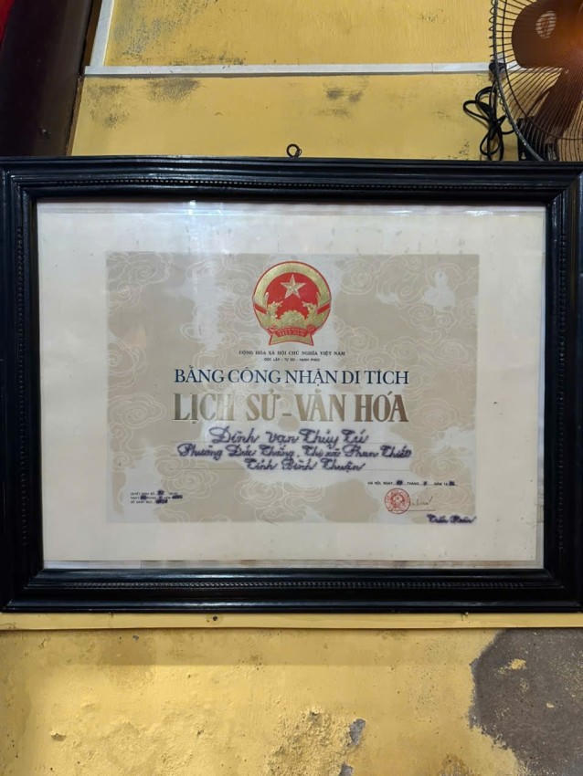 Bằng công nhân di tích lịch sử văn hoá.