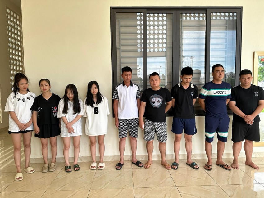 Các đối tượng bị bắt giữ.