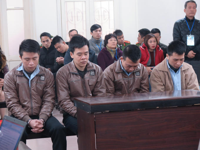 Các bị cáo tại tòa.