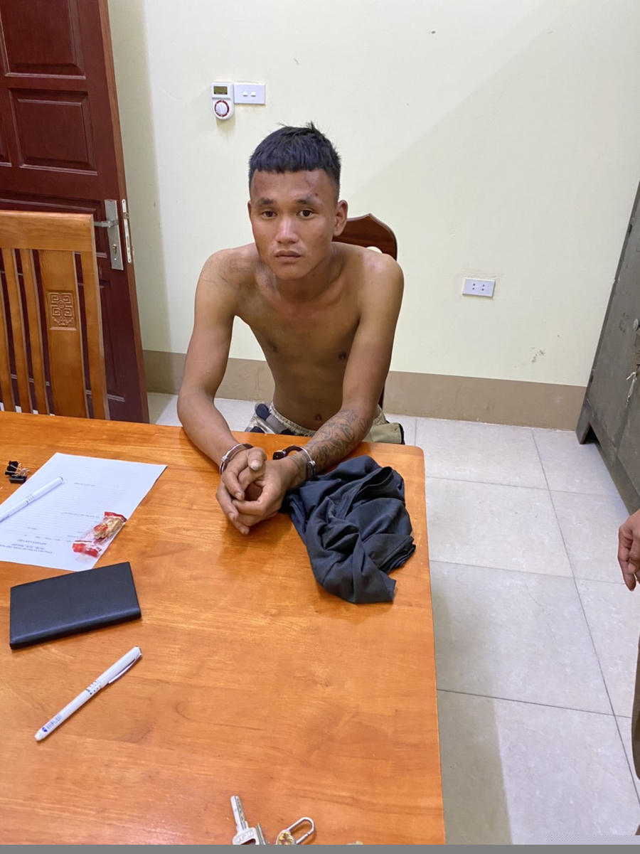 Đối tượng Liêu Văn Thọ tại cơ quan Công an