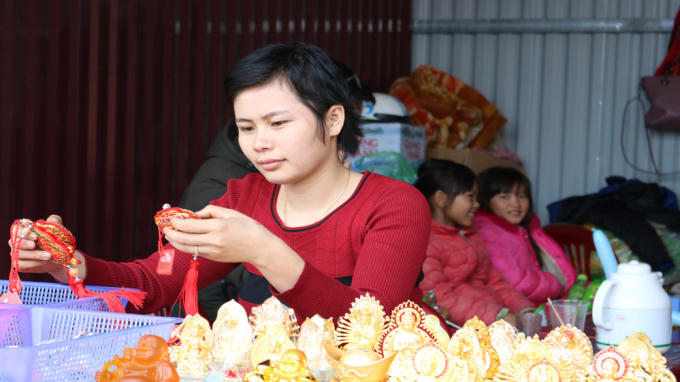 Những ki ốt bán hàng lưu niệm bắt đầu hoạt động (Ảnh nguồn:sondong.bacgiang.gov.vn).