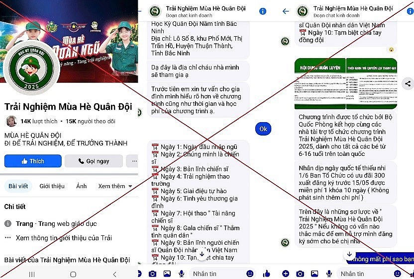 Cảnh giác khi đăng ký tham gia Trại hè Quân đội nhân dân trên mạng xã hội