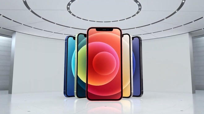 iPhone 12 có 5 màu sắc là đen, trắng, xanh lá, xanh dương và đỏ.