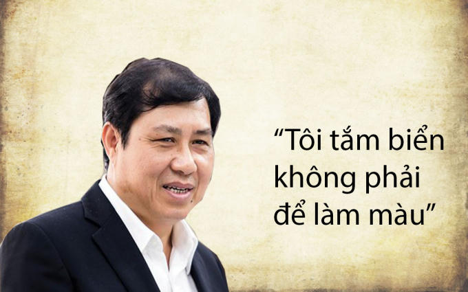 Ngày 1/5/2016 liên quan đến sự cố cá chết ở miền Trung, ông Huỳnh Đức Thơ phát ngôn: "Tôi tắm biển không phải để làm màu."