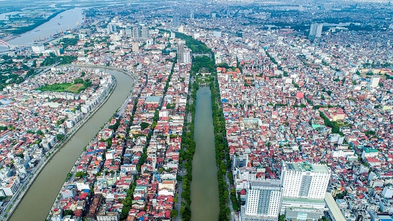 Đô thị Hải Phòng nhìn từ trên cao.