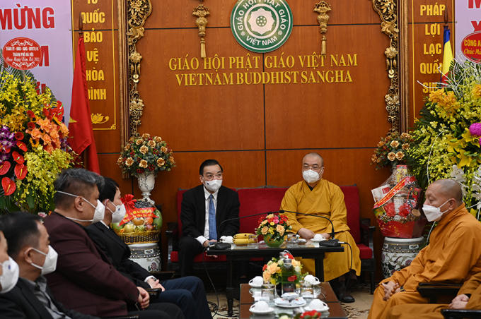 Chủ tịch UBND TP Hà Nội đánh giá cao thời gian vừa qua, GHPGVN đã luôn đồng hành cùng với nhân dân trong công cuộc xây dựng và phát triển Thủ đô giàu mạnh.