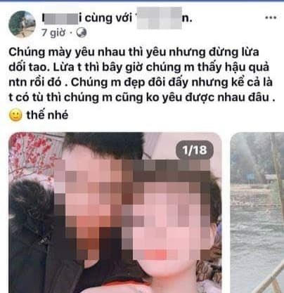 Trước khi gây án mạng, Thái đăng nhập facebook của bạn gái và để lại những lời đe doạ.