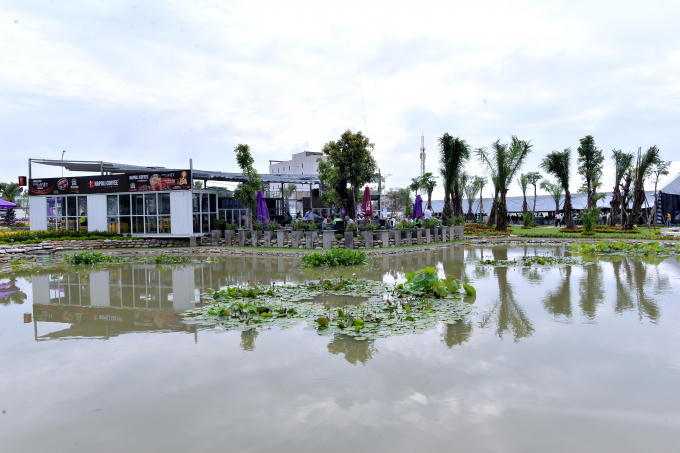 Một góc dự án đang triển khai xây dựng.