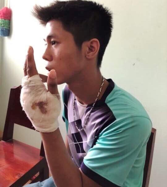 Nguyễn Hữu Tình tại cơ quan Công an. (Ảnh: báo Công lý)