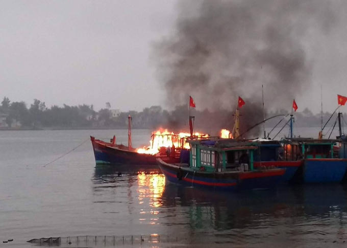 Hiện trường vụ hỏa hoạn.