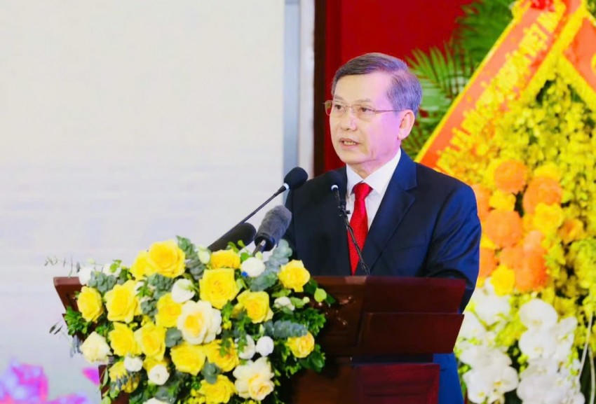Chánh án TAND tối cao Lê Minh Trí trình bày diễn văn tại Lễ kỷ niệm.