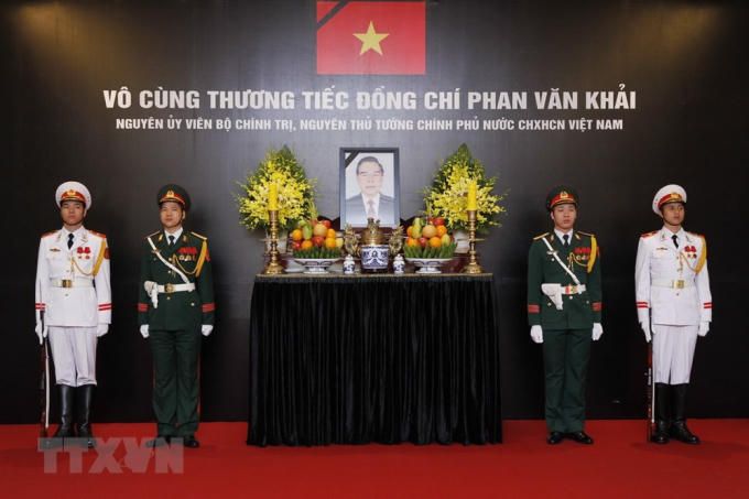 Lễ viếng nguyên Thủ tướng Phan Văn Khải tại Trung tâm Hội nghị Quốc tế (Hà Nội). (Nguồn: TTXVN)