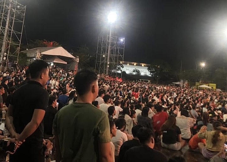 Hình ảnh chương trình chạy thử hoạt động chuẩn bị cho đêm chào đón năm mới 2025.