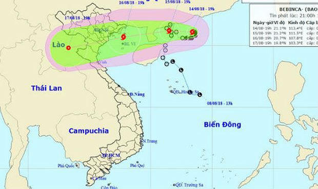 Bão số 4 đang mạnh lên.