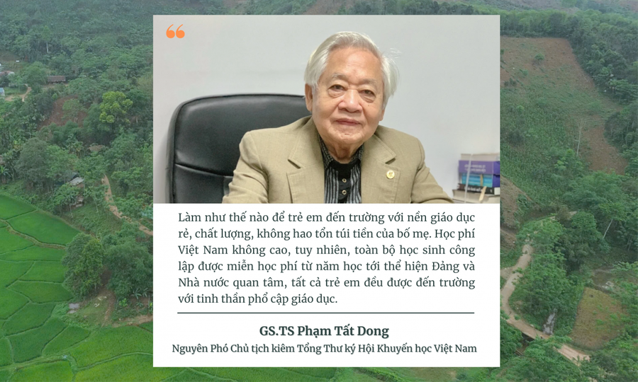 GS.TS Phạm Tất Dong cho rằng, Nhà nước nên xem xét lộ trình giảm dần và tiến tới miễn các khoản phụ phí để giảm bớt áp lực kinh tế cho phụ huynh.