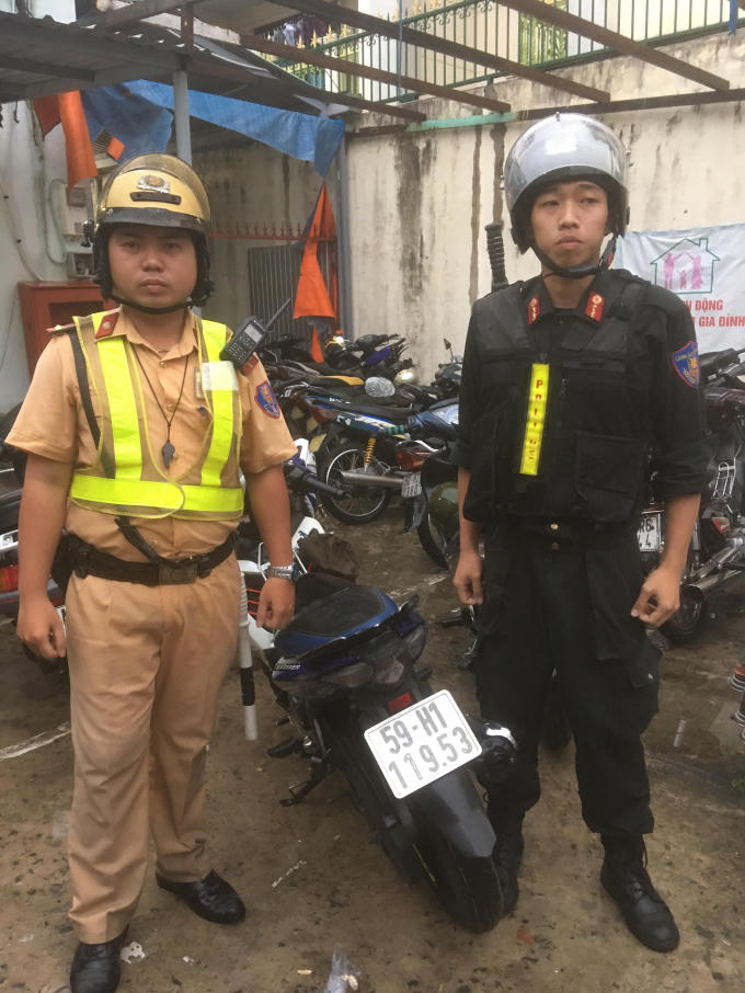 Chiếc xe máy bị mất cắp đã được các chiến sĩ CSGT nhanh chóng tìm lại được ngay sau đó