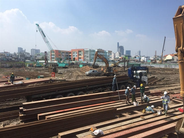 Dự án đang trong giai đoạn làm móng. C.T.V