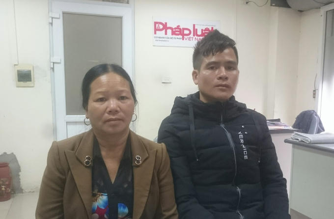 Anh Chinh trình bày sự việc với phóng viên Báo PLVN.