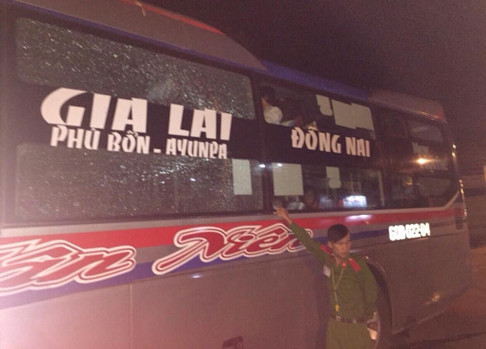 Kính xe đã vỡ nát