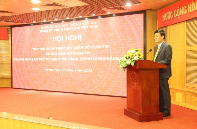 Đảng ủy Cục Đăng kiểm Việt Nam tiếp tục quán triệt Kết luận số 21-KL/TW