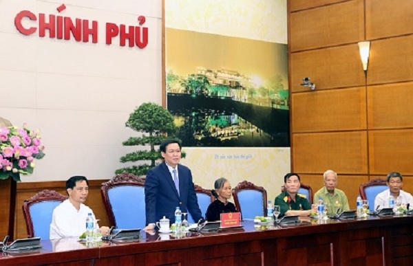 Phó Thủ tướng Vương Đình Huệ phát biểu tại buổi tiếp (Ảnh: VGP).