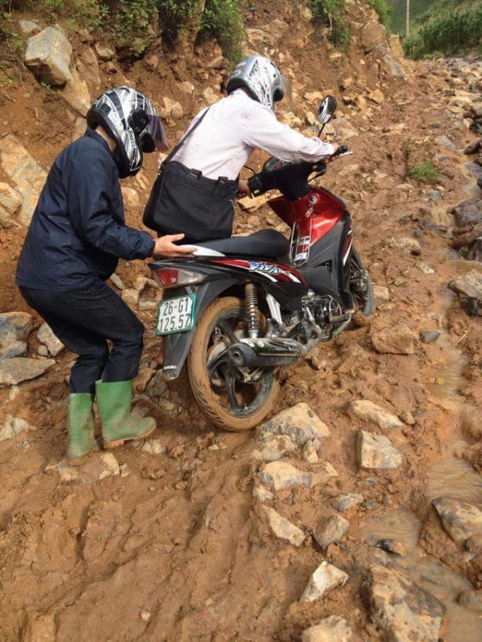 Đường vào điểm trường ở bản Xa Lú.