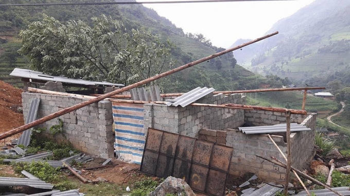 Cơn bão số 2 ở Lào Cai khiến nhiều người thương vong. Ảnh: Facebook.