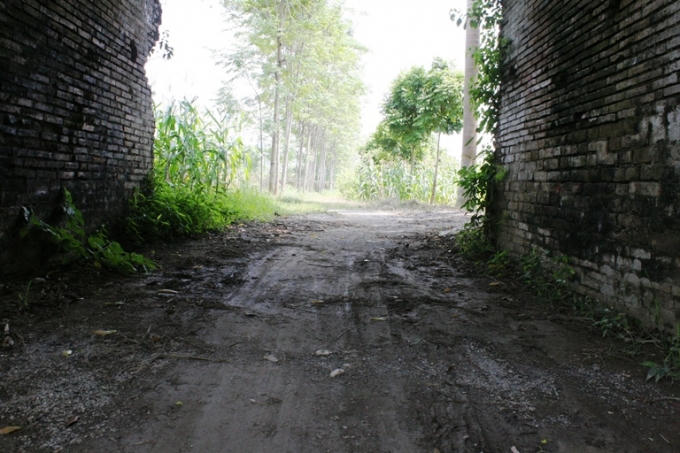 Bức tường, nền đất cũng trở nên cũ kĩ