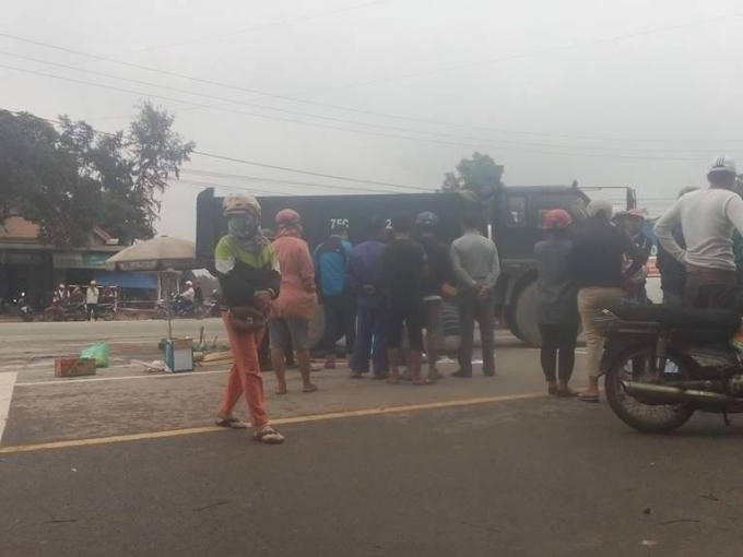 Hiện trường vụ tai nạn.