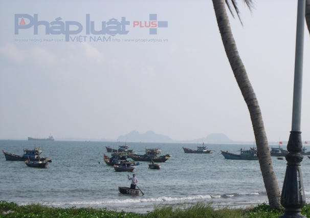 Khu vực 6 huyện thị ven biển Thanh Hóa, đã huy động trên 7 ngàn phương tiện tàu thuyền cập bến, tránh trú bão an toàn. (Ảnh: A.T)