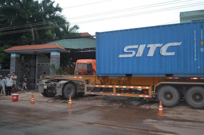 Hiện trường vụ tai nạn.