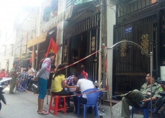 Hiện trường nơi xảy ra sự việc đã được phong tỏa phục vụ công tác điều tra.