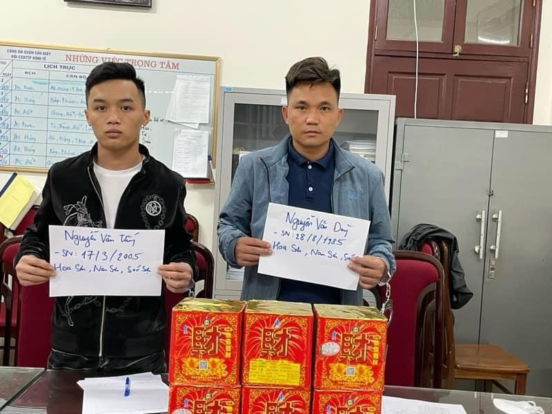 Đối tượng Nguyễn Văn Thắng và Nguyễn Văn Dũng cùng tang vật