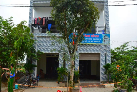 Ngôi nhà xảy ra vụ nổ khiến hai người tử vong. Ảnh: Công an tỉnh Phú Thọ.