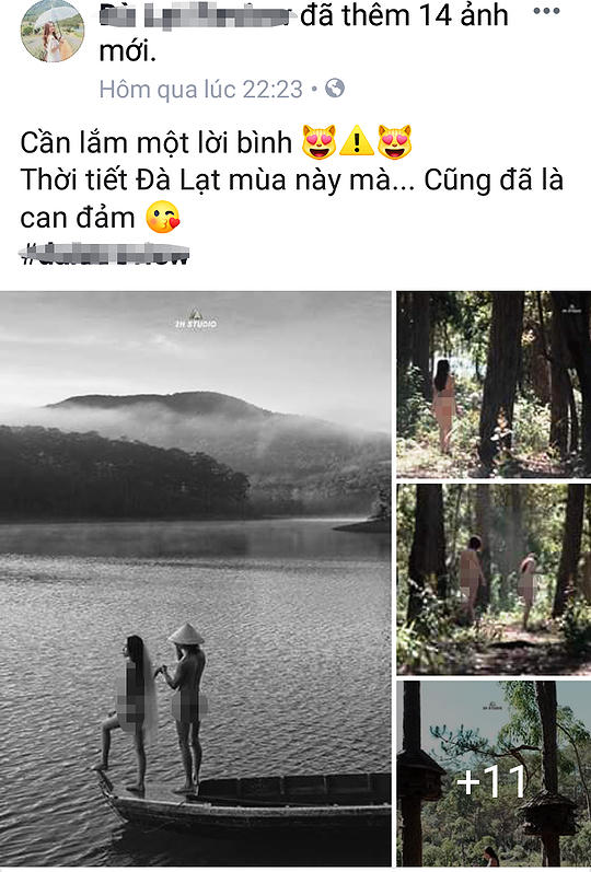 Hàng trăm bình luận cho rằng hành động nude không đúng nơi đúng chỗ là vô ý thức, bôi bẩn Đà Lạt.