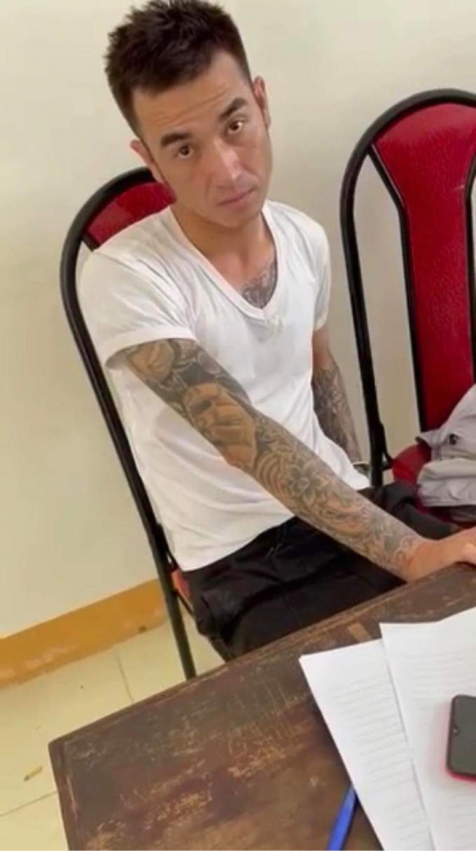 Đối tượng An tại cơ quan Công an.