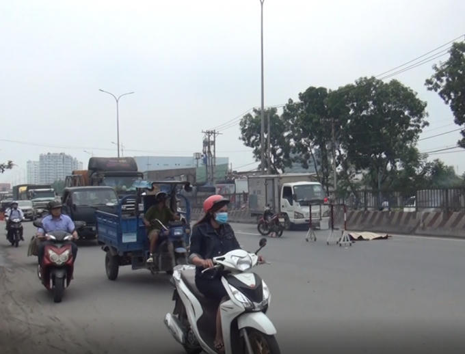 Hiện trường vụ tai nạn.