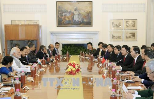 Quang cảnh cuộc hội đàm.