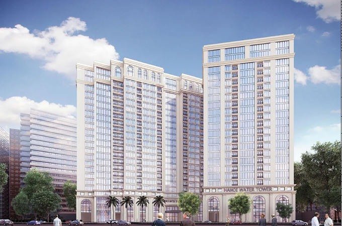 Phối cảnh Chung cư Aqua Central 44 Yên Phụ (Hà Nội). Ảnh Internet