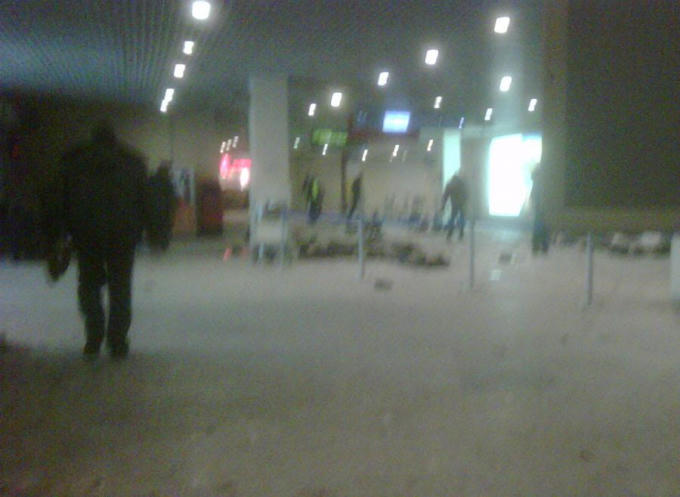 Hiện trường vụ đánh bom tại sân bay Domodedovo, Moscow vào ngày 24/1/2011.