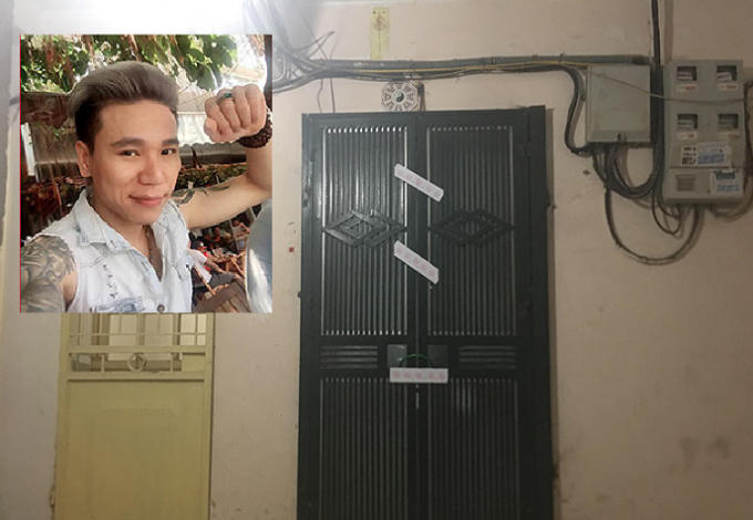 Ch&acirc;u Việt Cường (ảnh nhỏ) v&agrave; ng&ocirc;i nh&agrave; nơi xảy ra vụ việc (ảnh lớn).