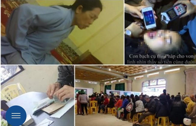 Những hình ảnh được báo chí phản ánh về việc truyền bá vong báo oán.