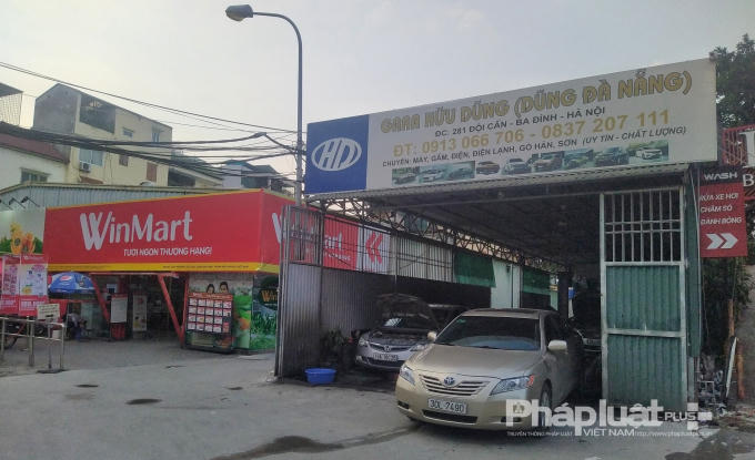 Gara ô tô xuất hiện trên khu đất 281 Đội Cấn.